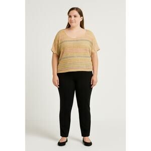 American Eagle Outfitters Women's High-Low Lace Overlay Top Size Large